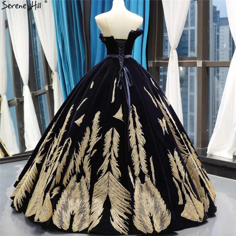 Black Gold Sleeveless Sexy Wedding Gowns 2024 Latest Design Beading Sequined Wedding Dresses Real Photo Custom Made HM66741