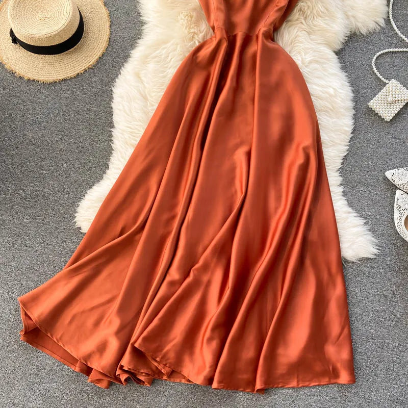 Women Evening Party Dress 2021 New Summer Off Shoulder Sexy Beach Dresses Woman Slim A-line Vingtage Long Robe Vestidos Mujer