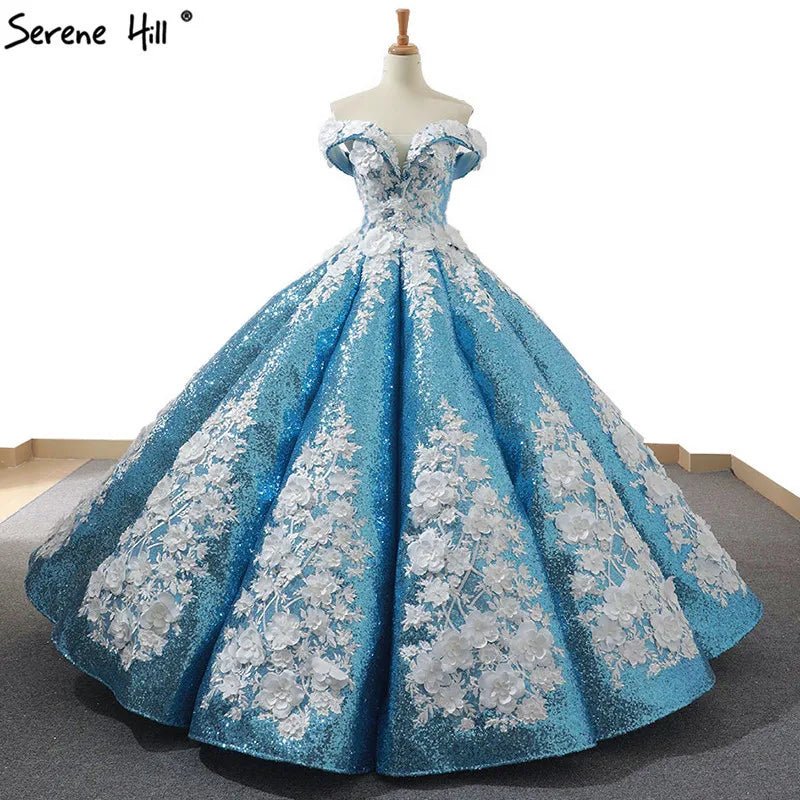 Red Bean Handmade Flowers Pearls Wedding Dress 2024 New Fashion Luxury Off Shoulder Sexy Bridal Gown Real Photo 66662