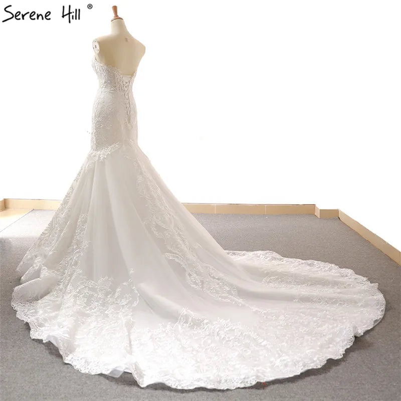 New Sleeveless Sexy High-end CUT-OUT Wedding Dresses 2024 Handmade Flowers Mermaid Vintage Bride Gown Real Photo 66594