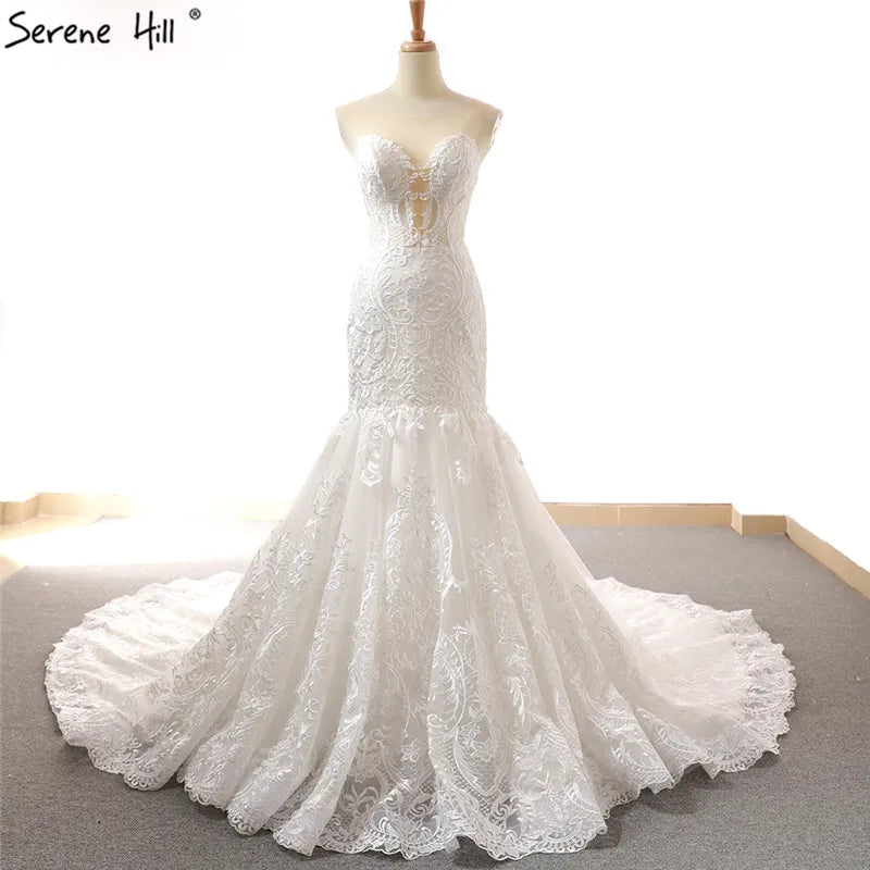 New Sleeveless Sexy High-end CUT-OUT Wedding Dresses 2024 Handmade Flowers Mermaid Vintage Bride Gown Real Photo 66594