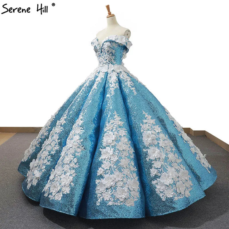 Red Bean Handmade Flowers Pearls Wedding Dress 2024 New Fashion Luxury Off Shoulder Sexy Bridal Gown Real Photo 66662