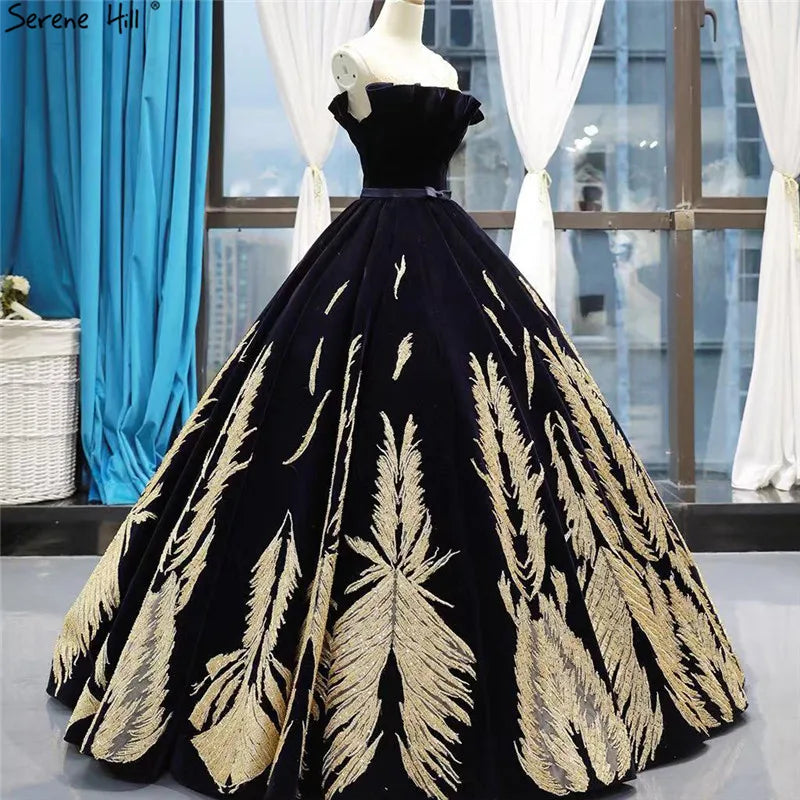 Black Gold Sleeveless Sexy Wedding Gowns 2024 Latest Design Beading Sequined Wedding Dresses Real Photo Custom Made HM66741