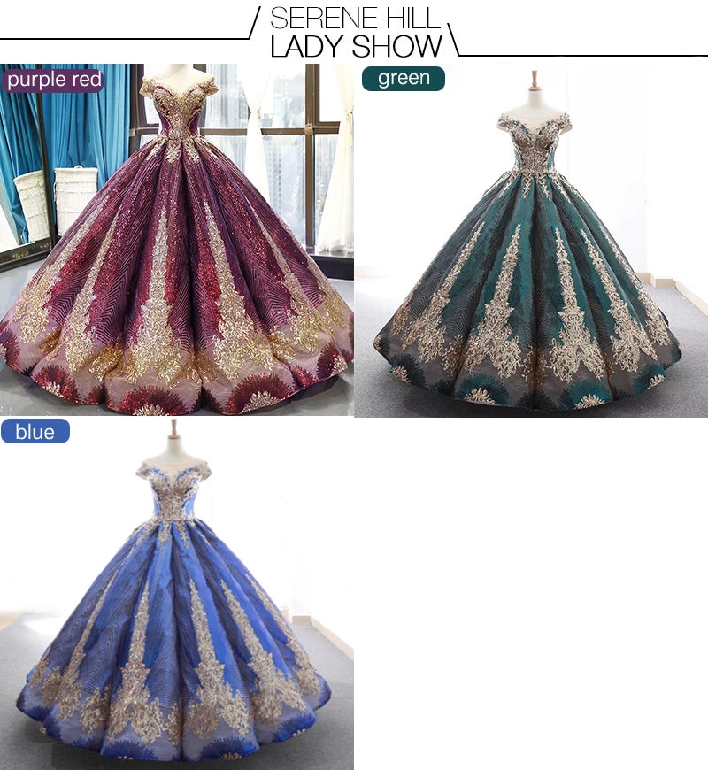Purple Red Sleeveless Sparkly Luxury Wedding Dress 2024 Sequined High-end Sexy Bridal Gowns HM66754 Custom Made