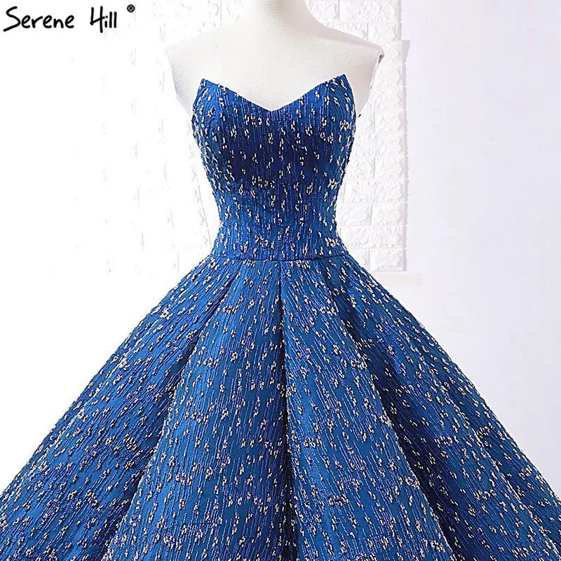 Newest Blue Luxury Full Beading Wedding Dresses 2024 Off Shoulder Sexy High-end Bridal Weddding Gown Real Photo 66675