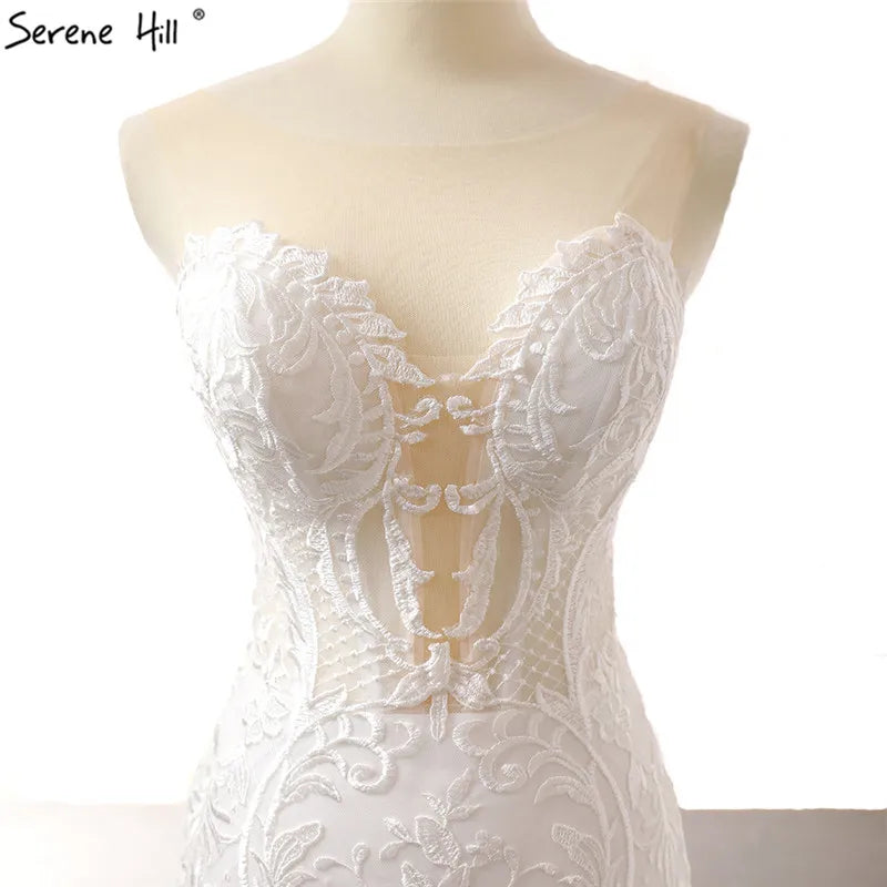 New Sleeveless Sexy High-end CUT-OUT Wedding Dresses 2024 Handmade Flowers Mermaid Vintage Bride Gown Real Photo 66594