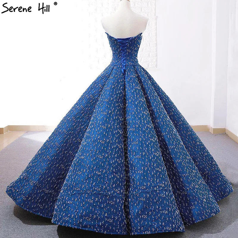 Newest Blue Luxury Full Beading Wedding Dresses 2024 Off Shoulder Sexy High-end Bridal Weddding Gown Real Photo 66675