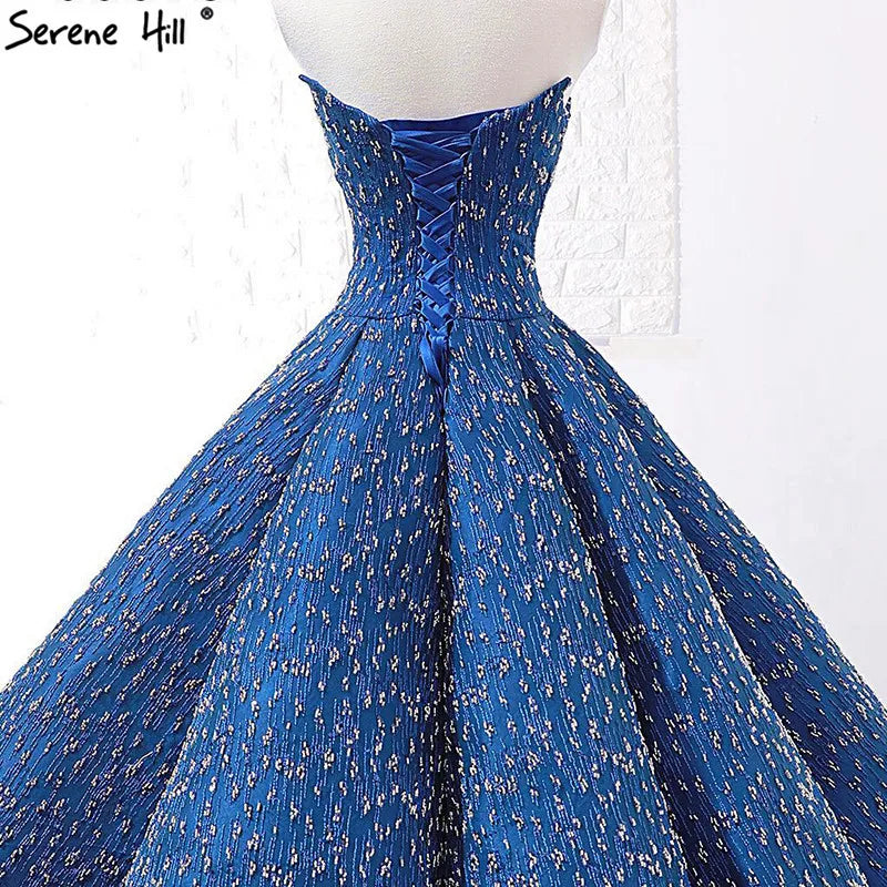 Newest Blue Luxury Full Beading Wedding Dresses 2024 Off Shoulder Sexy High-end Bridal Weddding Gown Real Photo 66675