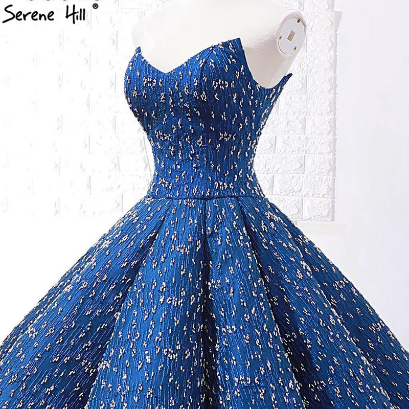 Newest Blue Luxury Full Beading Wedding Dresses 2024 Off Shoulder Sexy High-end Bridal Weddding Gown Real Photo 66675