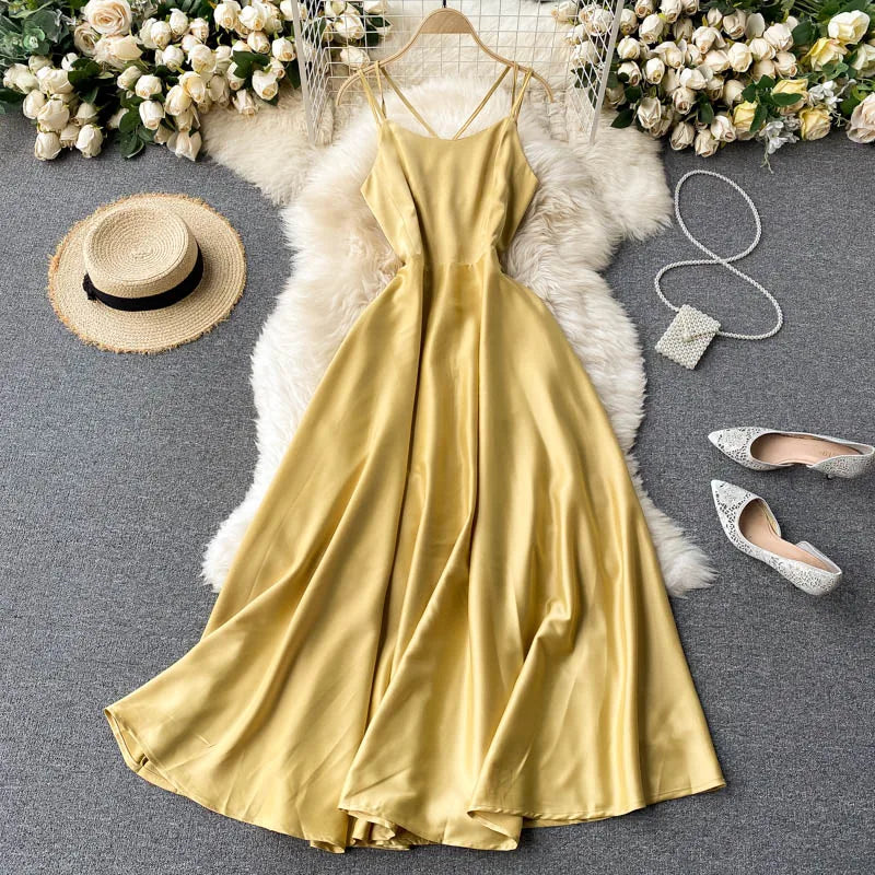 Women Evening Party Dress 2021 New Summer Off Shoulder Sexy Beach Dresses Woman Slim A-line Vingtage Long Robe Vestidos Mujer