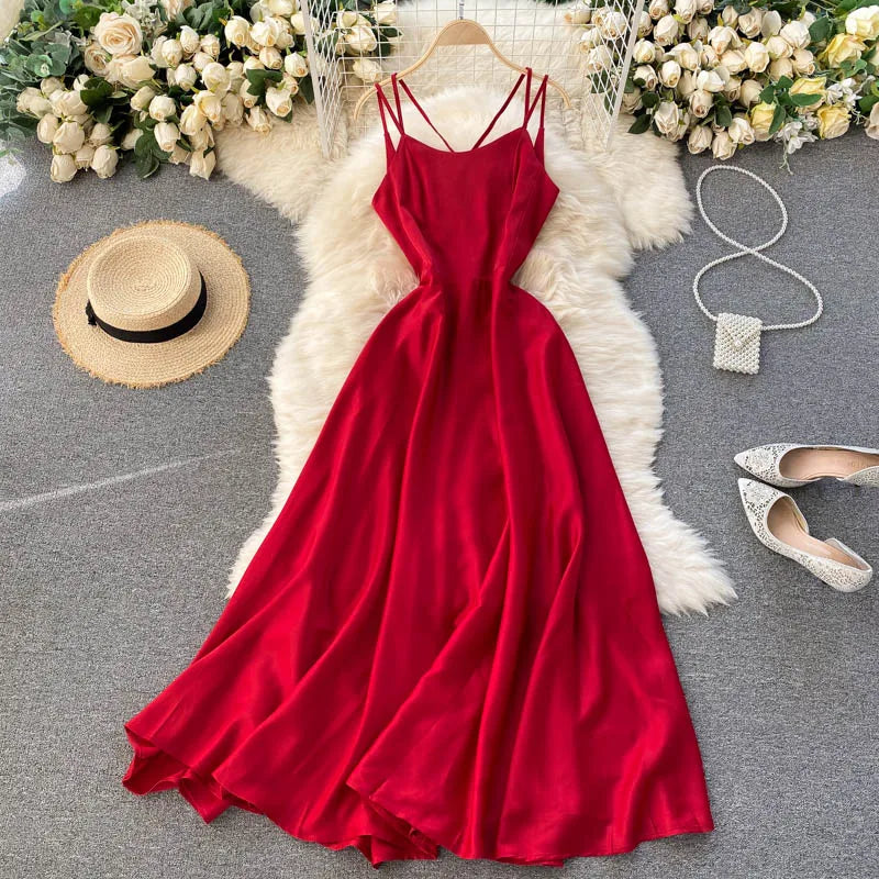 Women Evening Party Dress 2021 New Summer Off Shoulder Sexy Beach Dresses Woman Slim A-line Vingtage Long Robe Vestidos Mujer