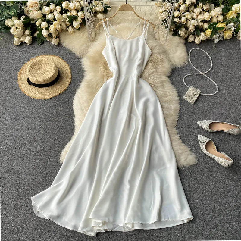 Women Evening Party Dress 2021 New Summer Off Shoulder Sexy Beach Dresses Woman Slim A-line Vingtage Long Robe Vestidos Mujer