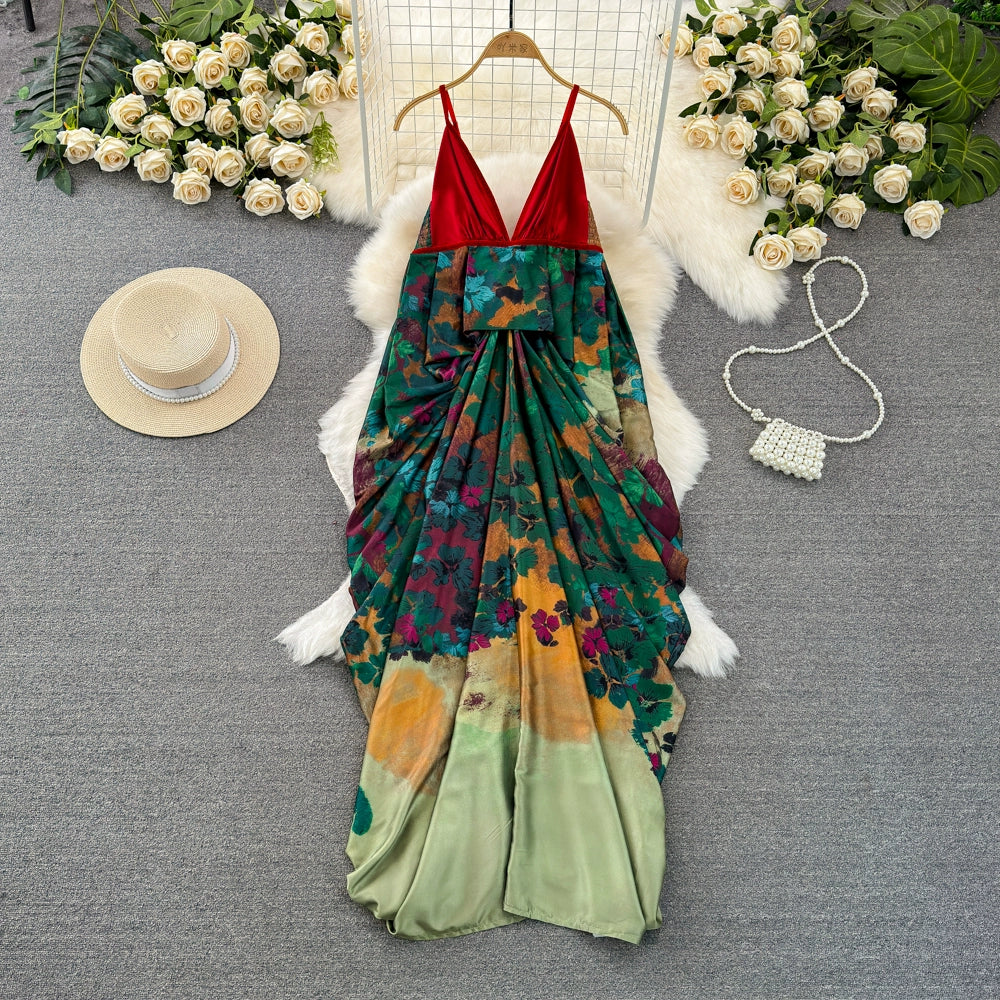 Women Fashion New Sexy Elegant Casual Midi Dress Summer Sleeveless A-Line Vintage Party Beach Holiday Robe Female Vestidos Mujer