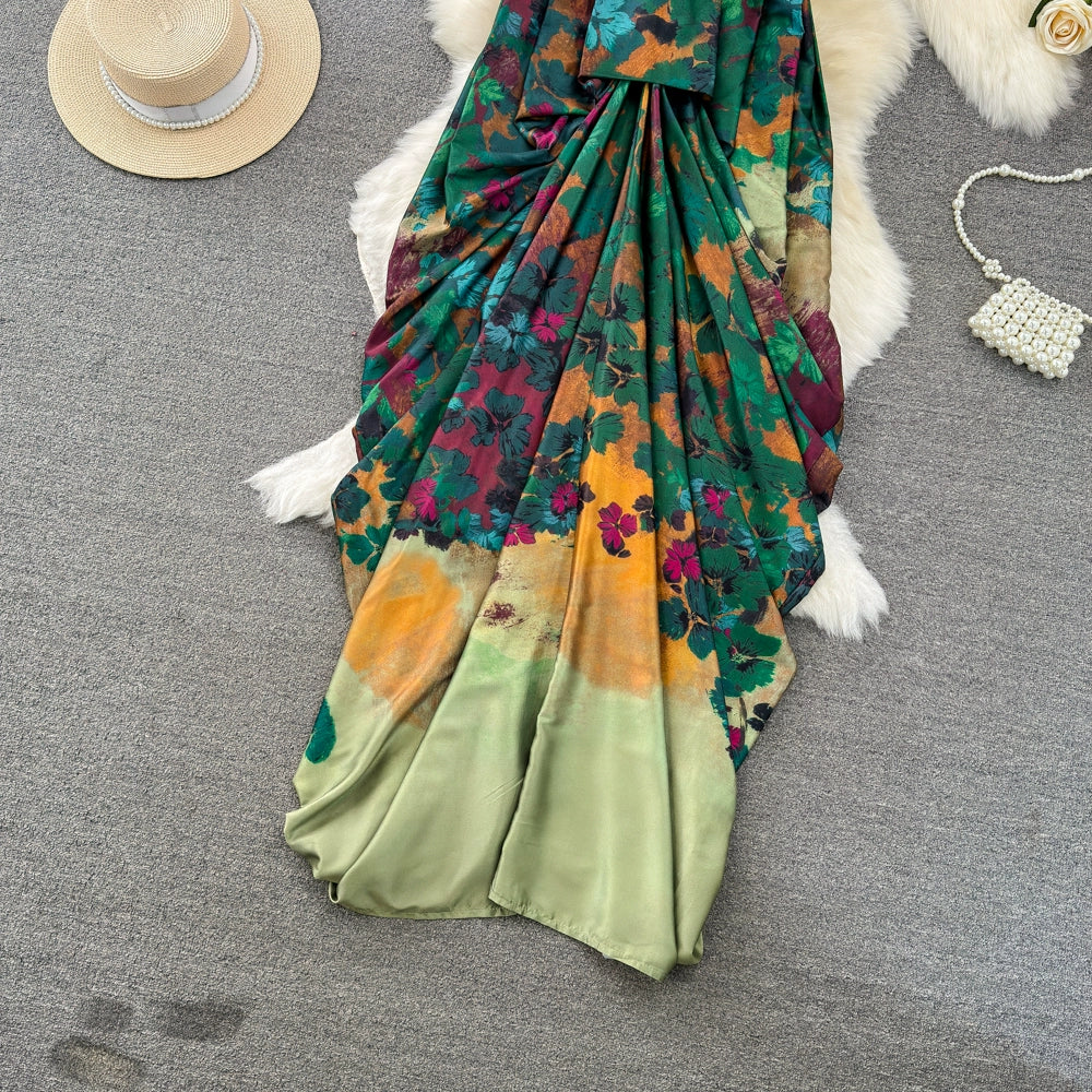 Women Fashion New Sexy Elegant Casual Midi Dress Summer Sleeveless A-Line Vintage Party Beach Holiday Robe Female Vestidos Mujer
