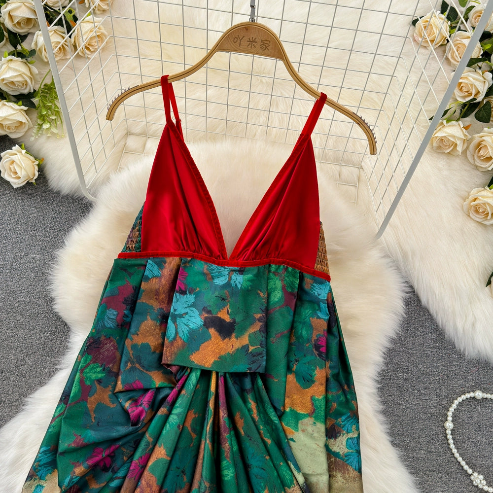 Women Fashion New Sexy Elegant Casual Midi Dress Summer Sleeveless A-Line Vintage Party Beach Holiday Robe Female Vestidos Mujer