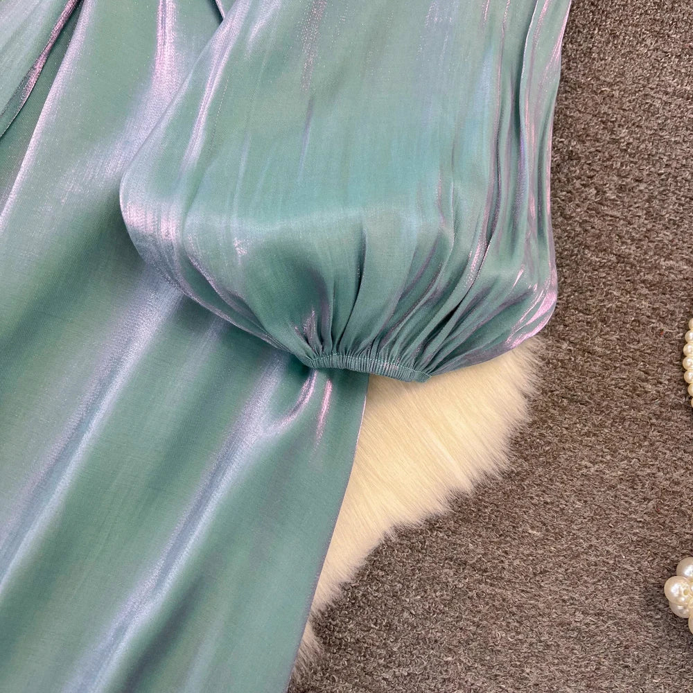 Autumn Elegant Women Fashion Party Long Dress Bow Lace Up Long Sleeve Evening Dresses A-Line Casual Vestidos One Piece Prom Robe