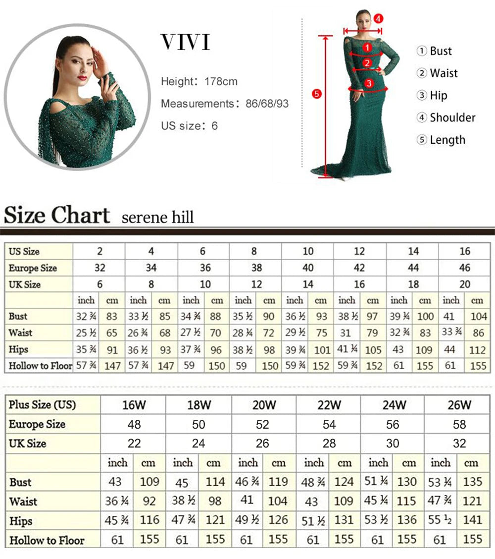 Serene Hill Muslim Sage Green Mermaid Long Cape Beaded Satin Luxury Evening Dresses Gowns For Women Party 2024 LA72413A