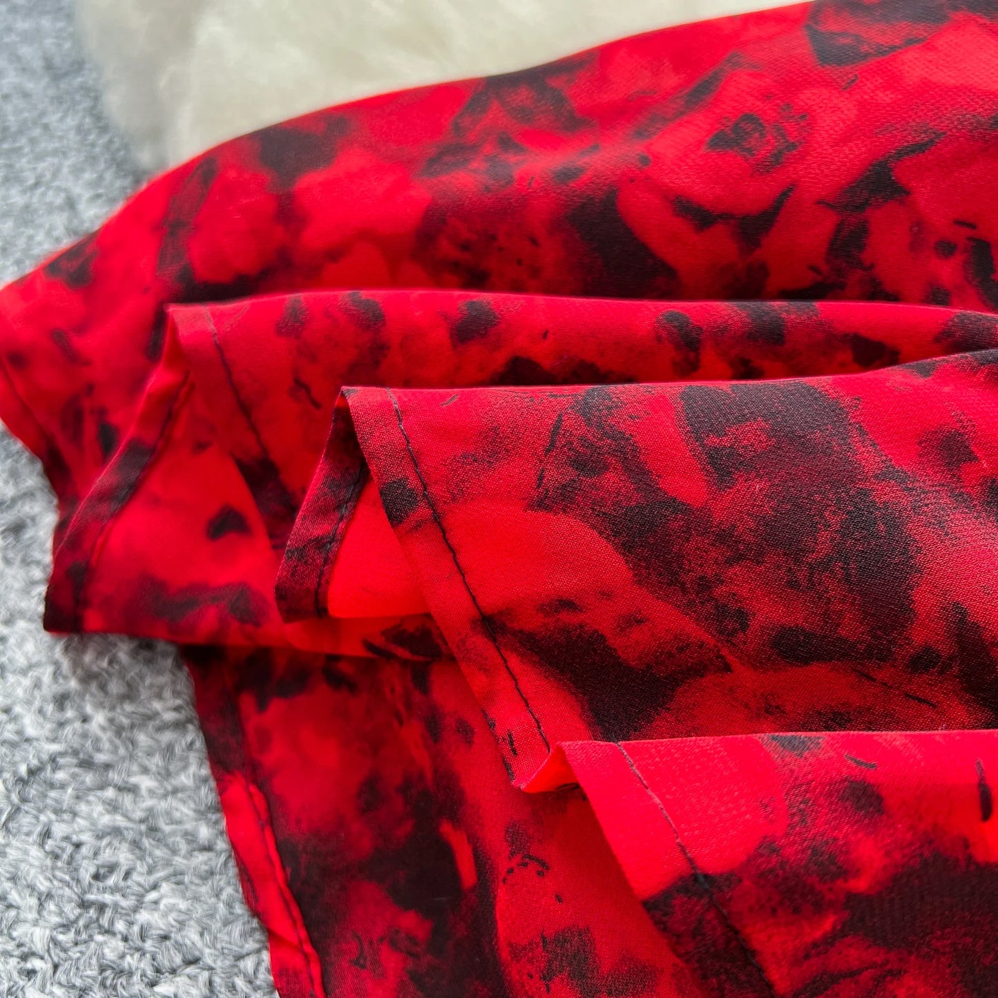 Chic French Sexy Pleated Floral Print Elegant Ruffle Dress Vintage Split Slim High Street Evening Women Autumn Winter Clothing