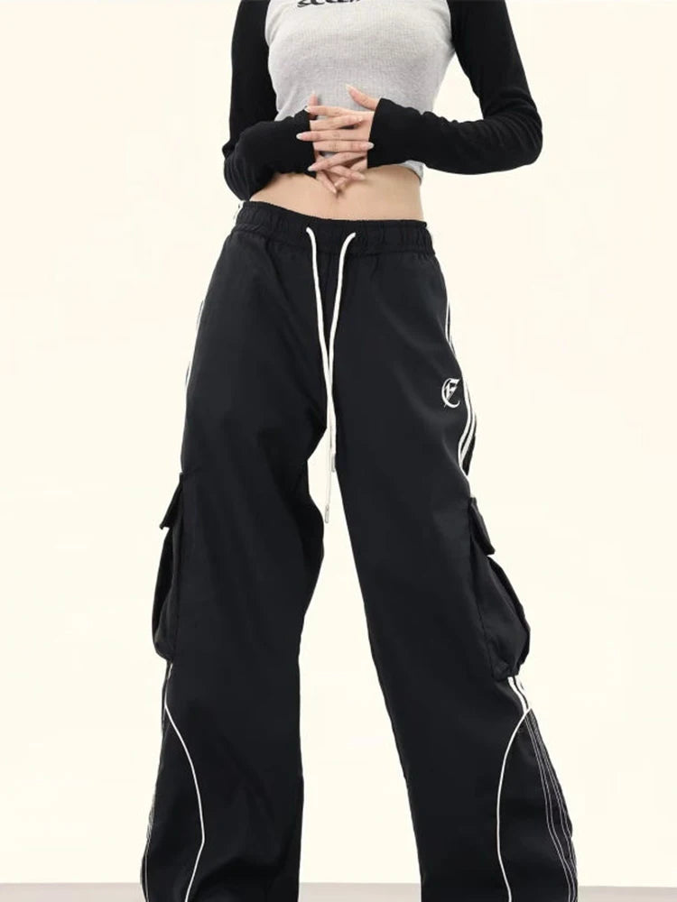 Unisex Workwear Cargo Pants Y2K Harajuku Streetwear Loose Dance Trouser Hip Hop Punk Vintage Pants for Women Spring Autumn New