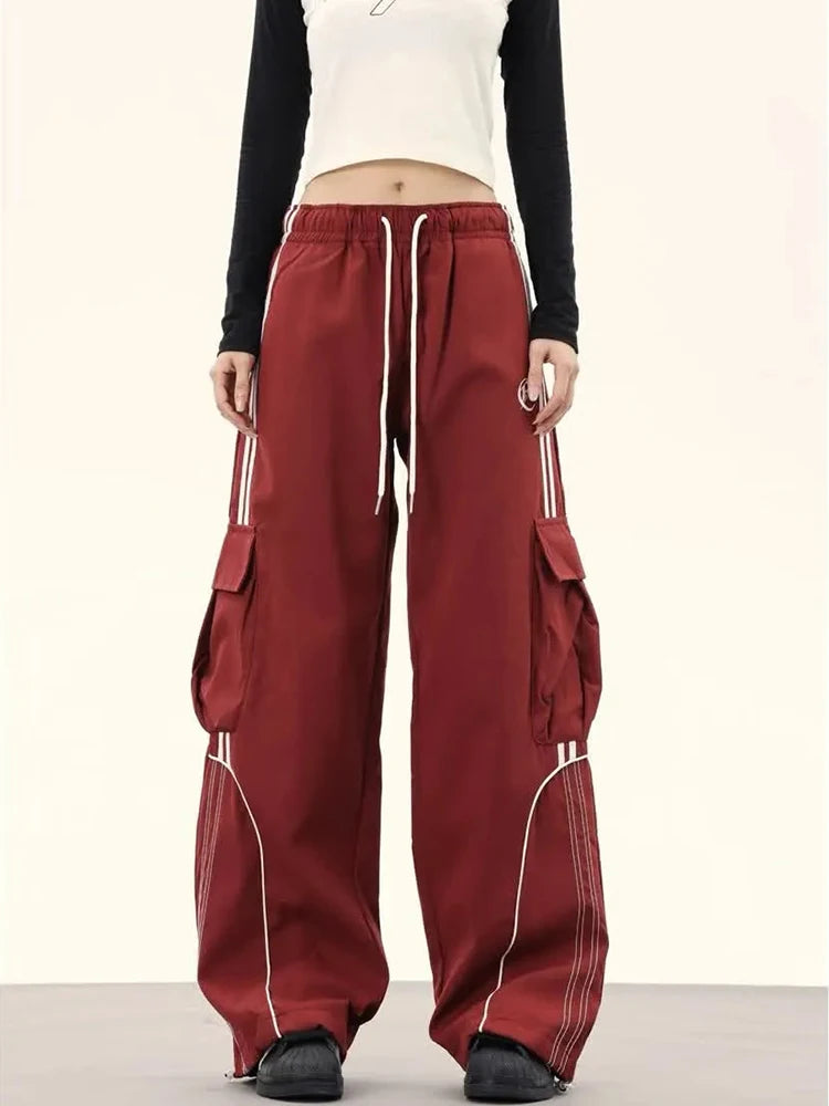 Unisex Workwear Cargo Pants Y2K Harajuku Streetwear Loose Dance Trouser Hip Hop Punk Vintage Pants for Women Spring Autumn New