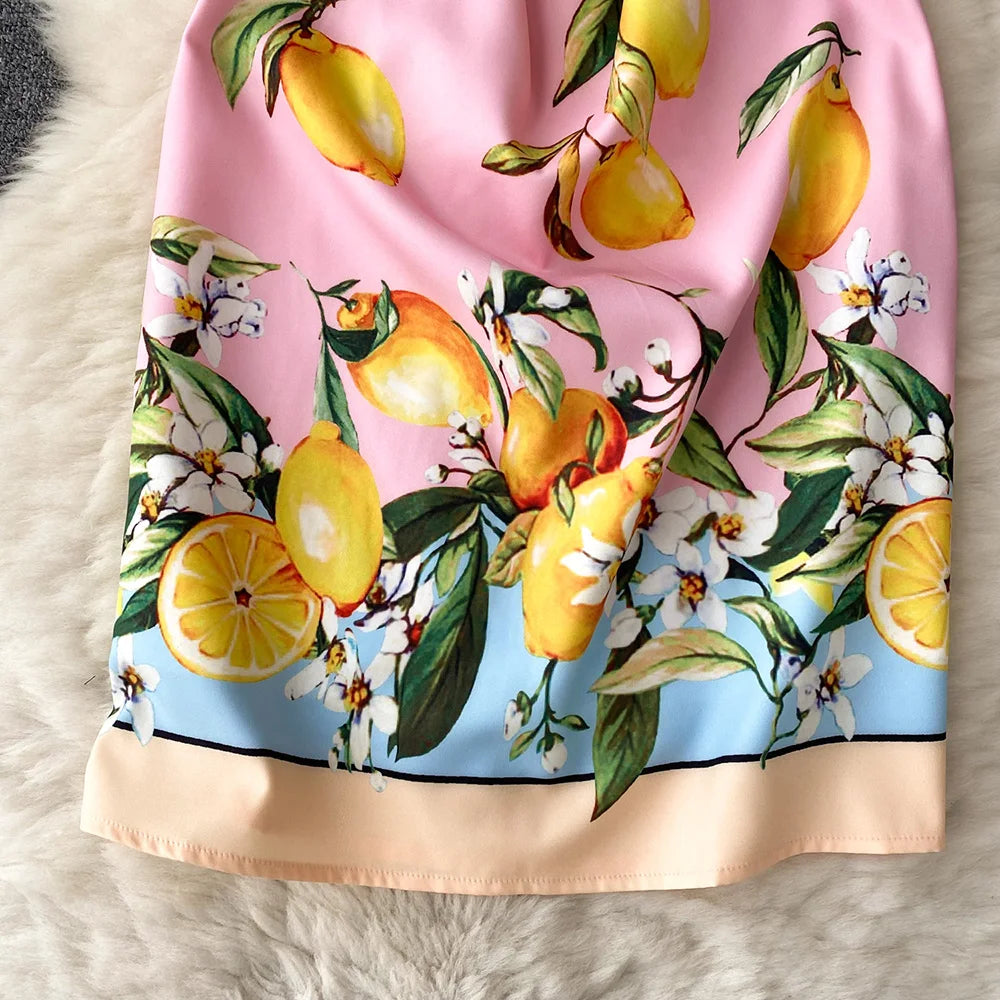 Summer Dresses Fashion Women Clothing 2023 Wedding Party Elegant Vintage Print Dress Round Neck Short Sleeve Straight Mini Dress