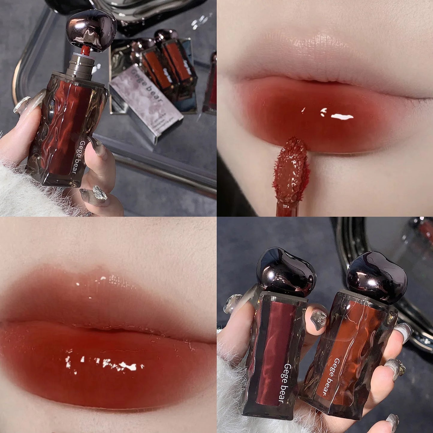 Glacier Melt Lip Gloss Moisturizing Hydrating Water Glossy Mirror Finish Plumping Lip Color Non-Sticky Cup-proof Lipstick