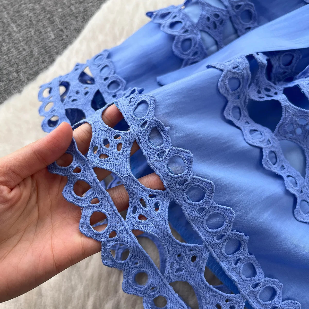 Summer Clothes Dresses For Women 2023 Elegant Vintage Embroidery Lace Dress Sleeveless Stand Neck Button Up Mini Dress With Belt