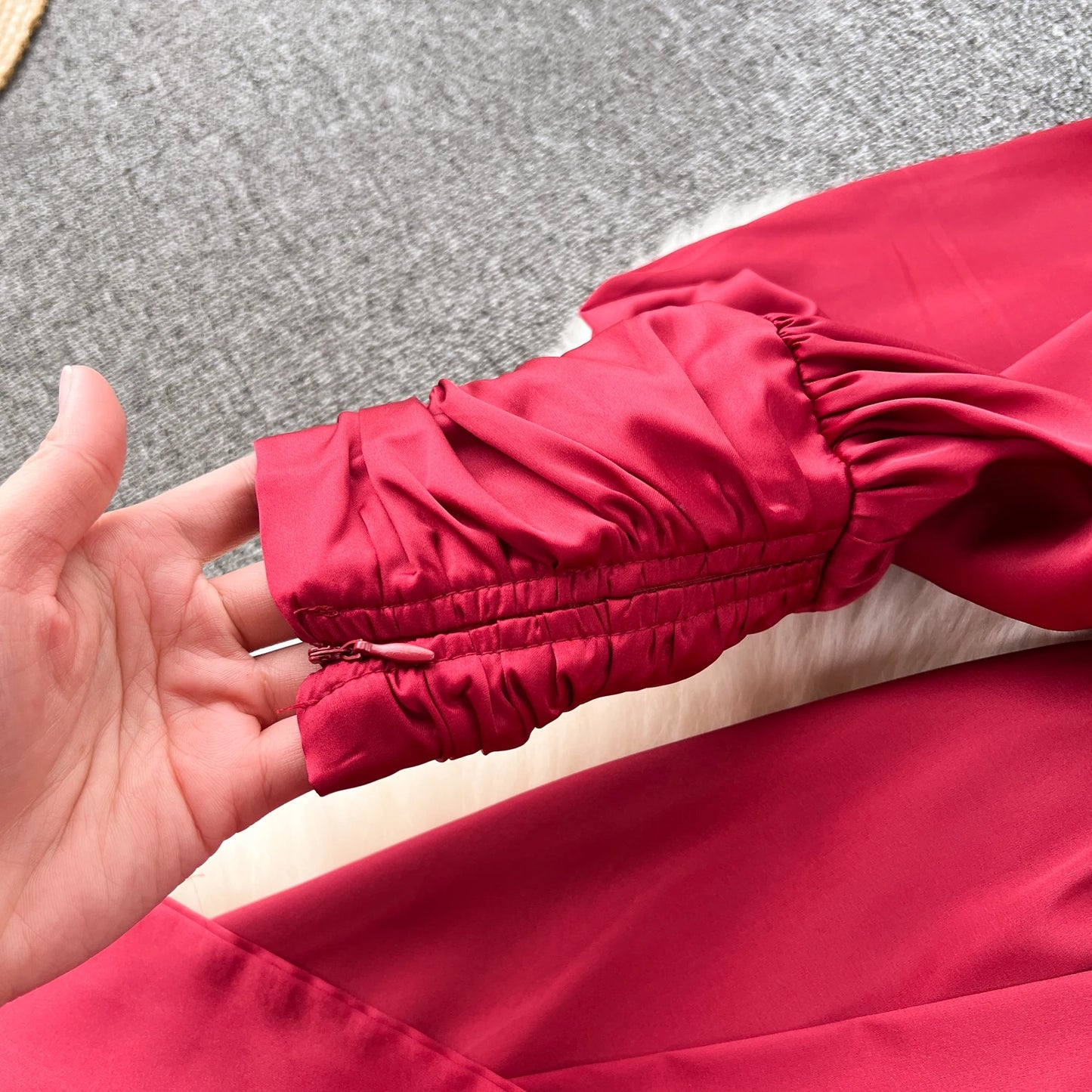 Women Elegant Satin Dress Summer Bandage High Waisted Ruffled Irregular Blazer Dresses Ladies A-line Vintage Party Long Robe
