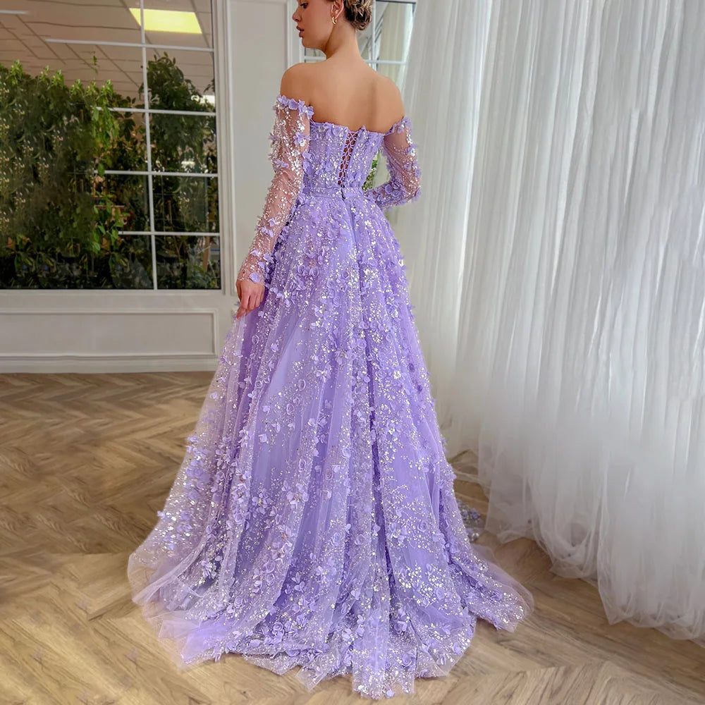 Serene Hill 2024 Pink Strapless Back Lace-Up Mermaid Evening Gown with Overskirt and Appliques for Women | Wedding Party LA72641