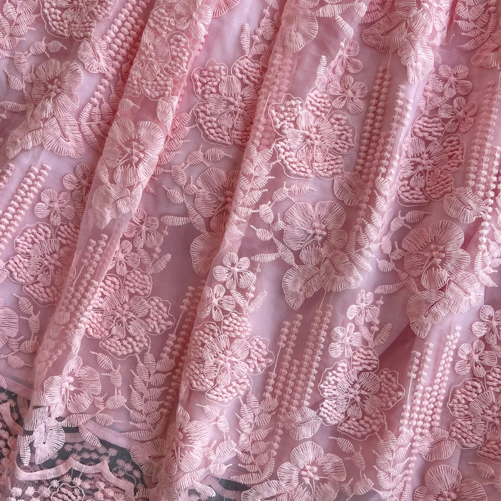 High Quality Floral Embroidery Two Piece Sets Women Suits Elegant OL Long Sleeve Shirt Mid Skirts 2 Piece Outfits Female