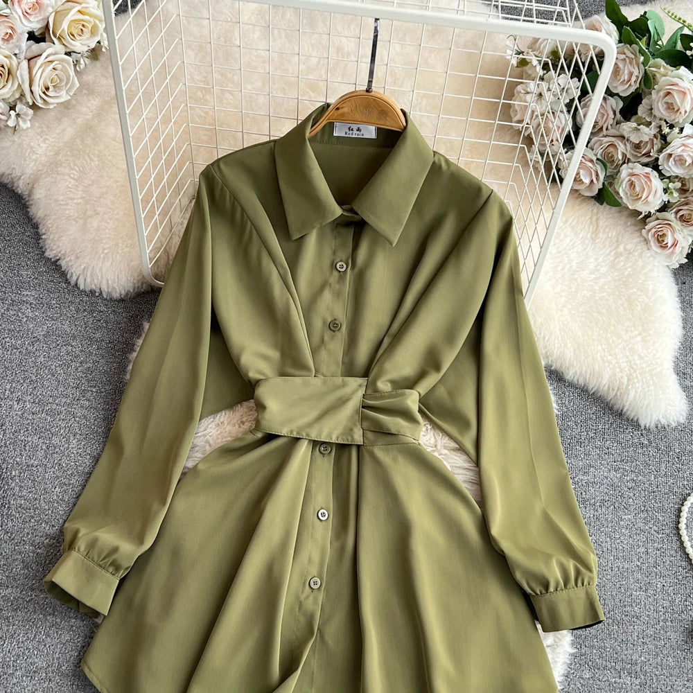 Autumn Women Elegant Casual Solid Shirts Tops Long Sleeve Vintage Party Birthday Blusas Female Chic Outerwear Blouses Clothes
