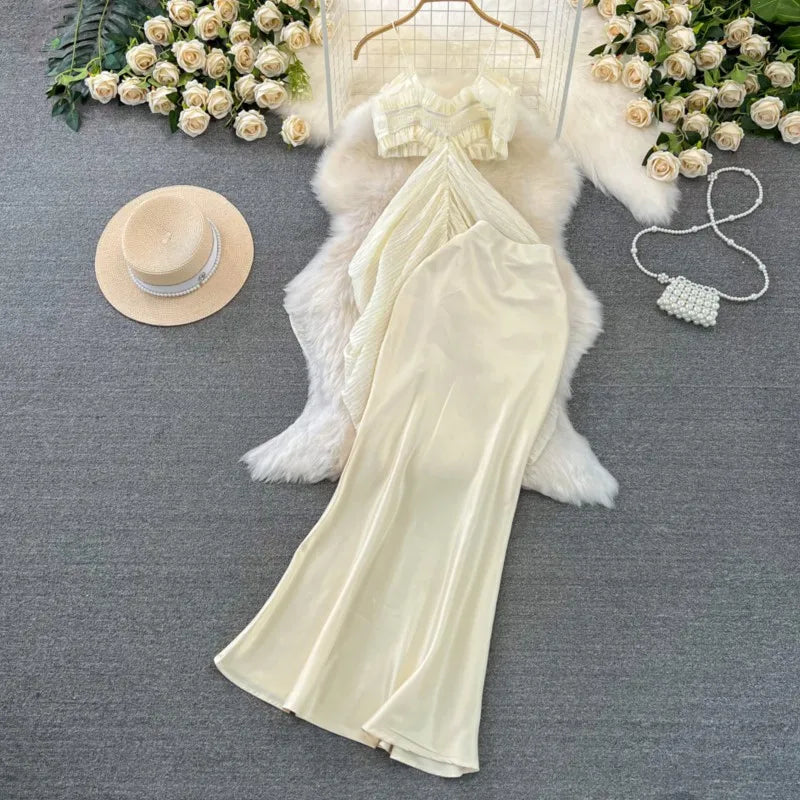 Vintage Women Summer Fashion Spaghetti Strap Dress Sleeveless Casual Bodycon Elegant Slim Party Dresses Female Clothes Vestidos