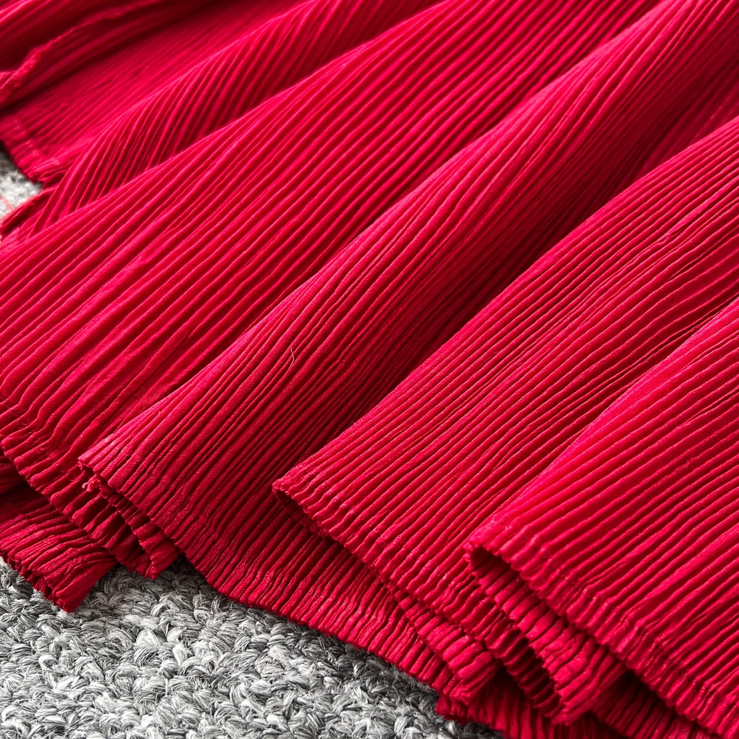 Vintage Elegant Lantern Sleeve Sweet Pleated Dress Women Basics Fashion Summer Spring Dresse
