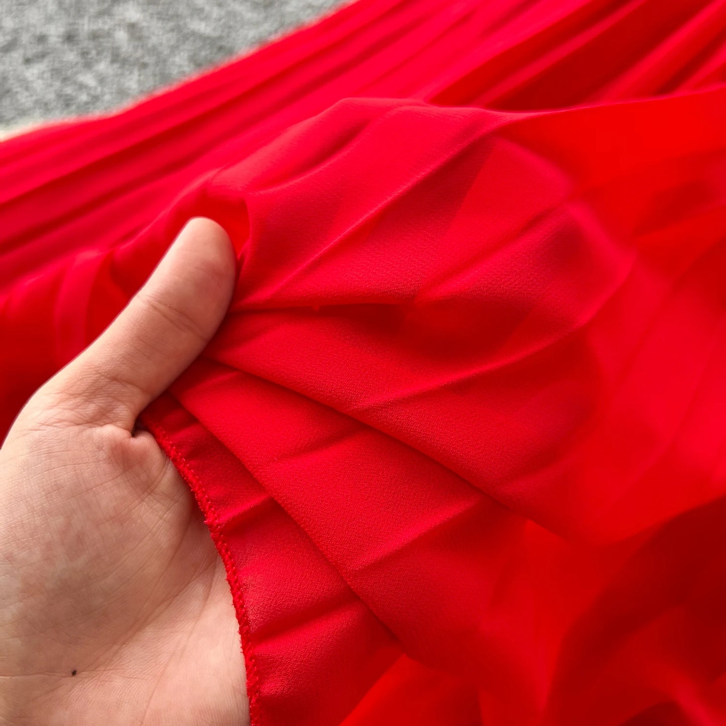 French mesh PATCHWORK Three-dimensional flower Sweet Dress Women Summer Waist Cinching pleated chiffon Dresses