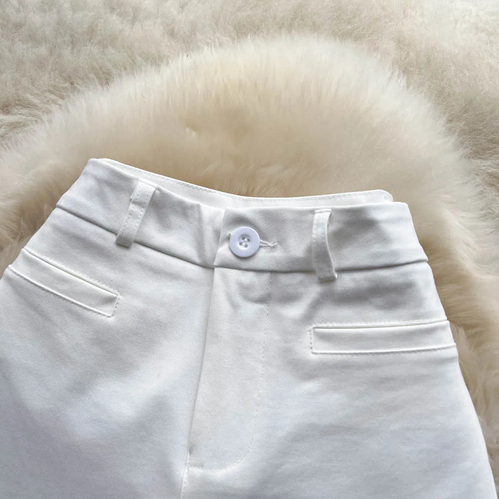 Spring Autumn Retro Flare Pants Women Casual High Waist Draping Slim Wide Leg Bottom Long Pants Korean White Black Trousers