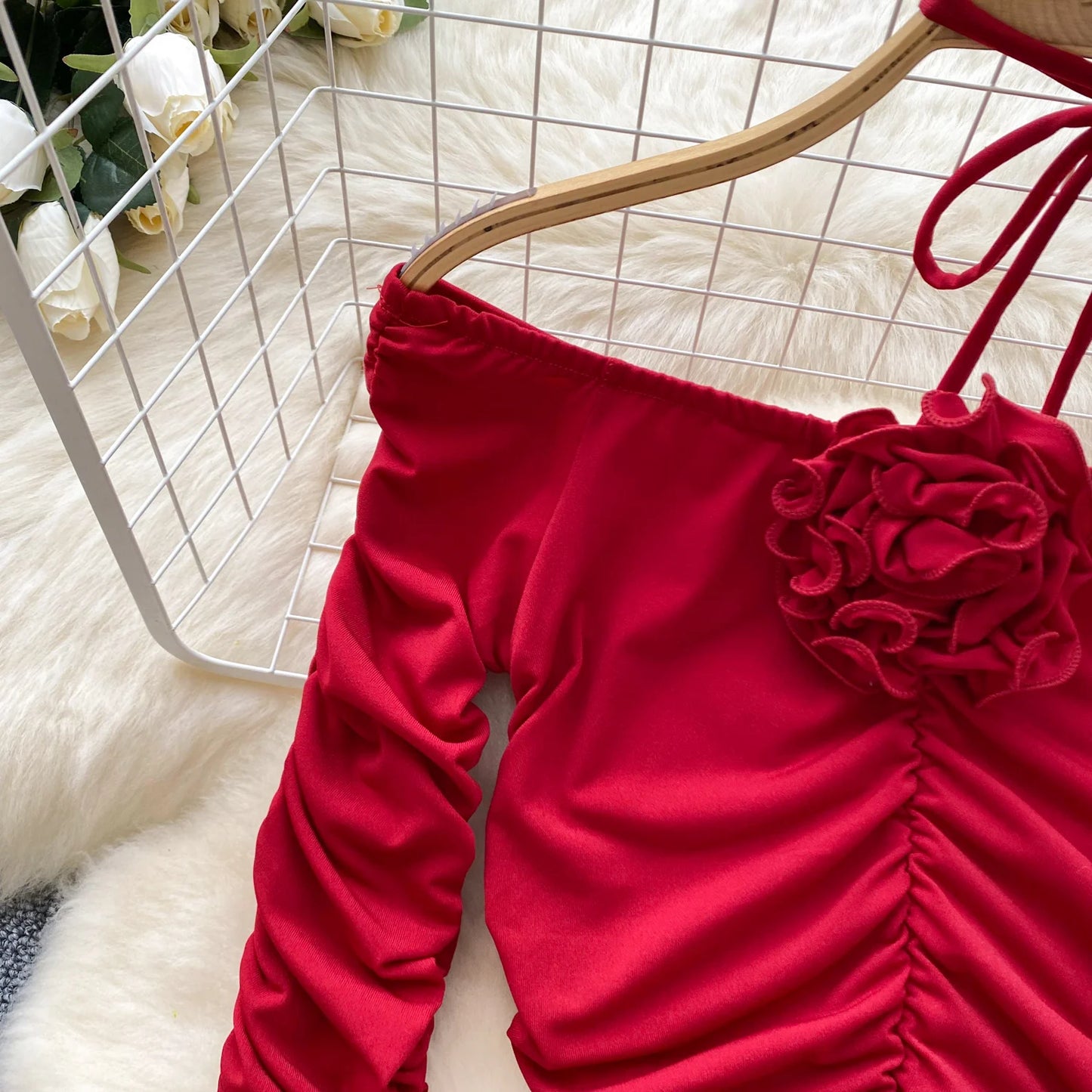 Sexy Elegant and Chic Women Pleated Mermaid Dress Strapless Bodycon Slim Evening Party Christmas Dresses Female Clothes Mujers