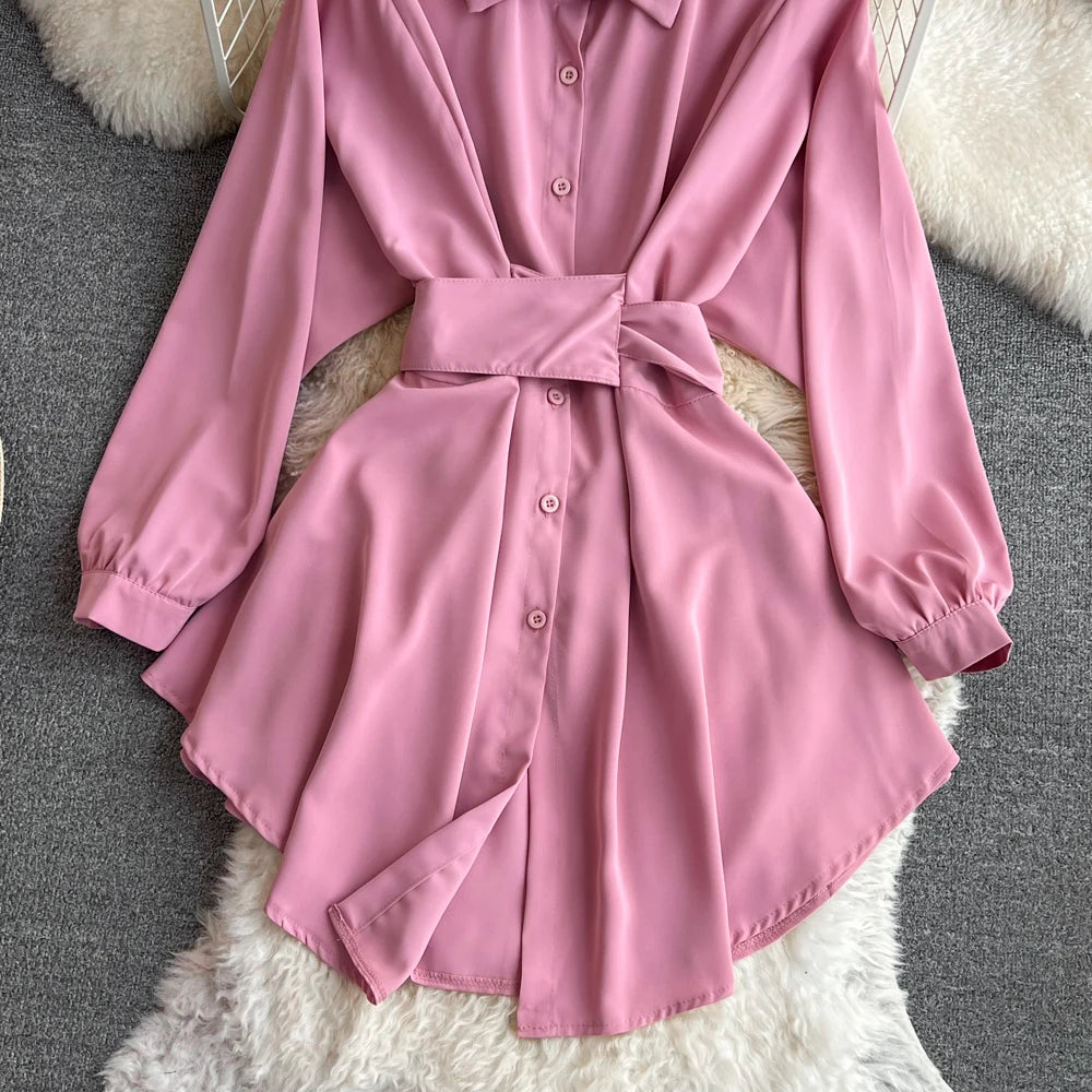 Autumn Women Elegant Casual Solid Shirts Tops Long Sleeve Vintage Party Birthday Blusas Female Chic Outerwear Blouses Clothes