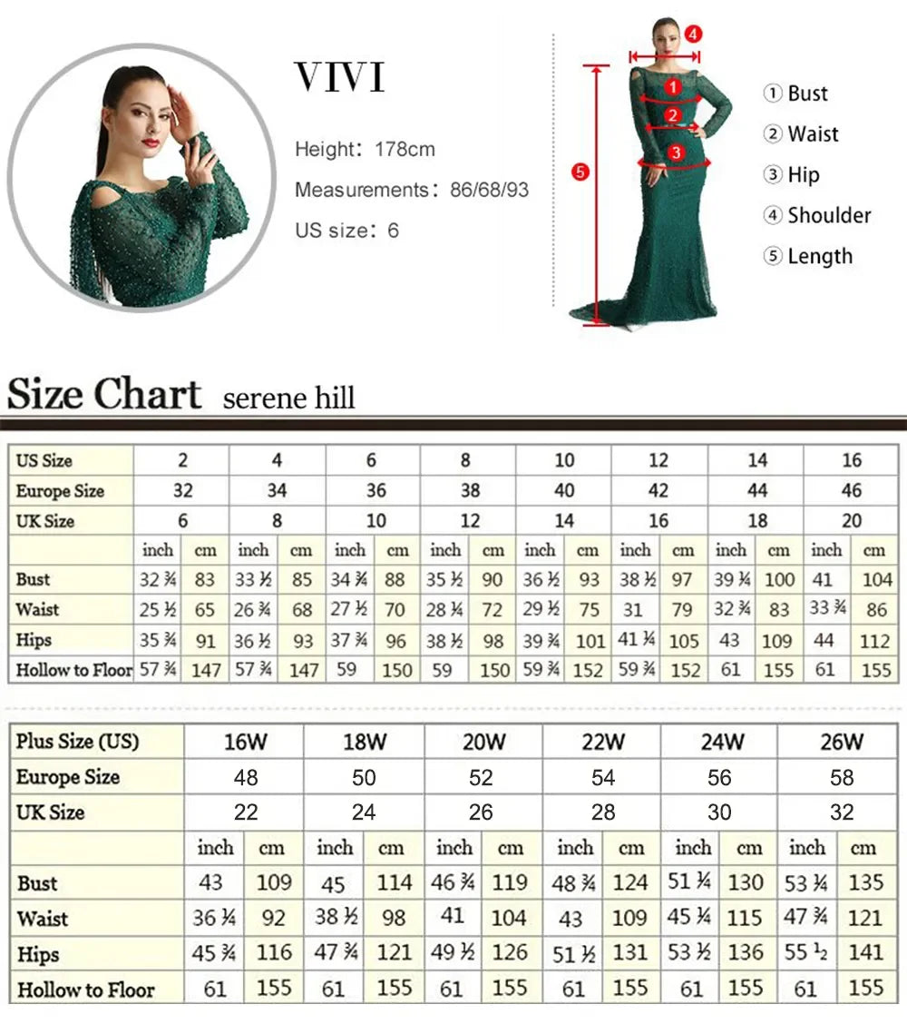 SERENE HILL 2024 Arabic Silver Mermaid Cape Sleeves Luxury Beaded Evening Dresses Formal Long Gowns Women Wedding Party GLA72239