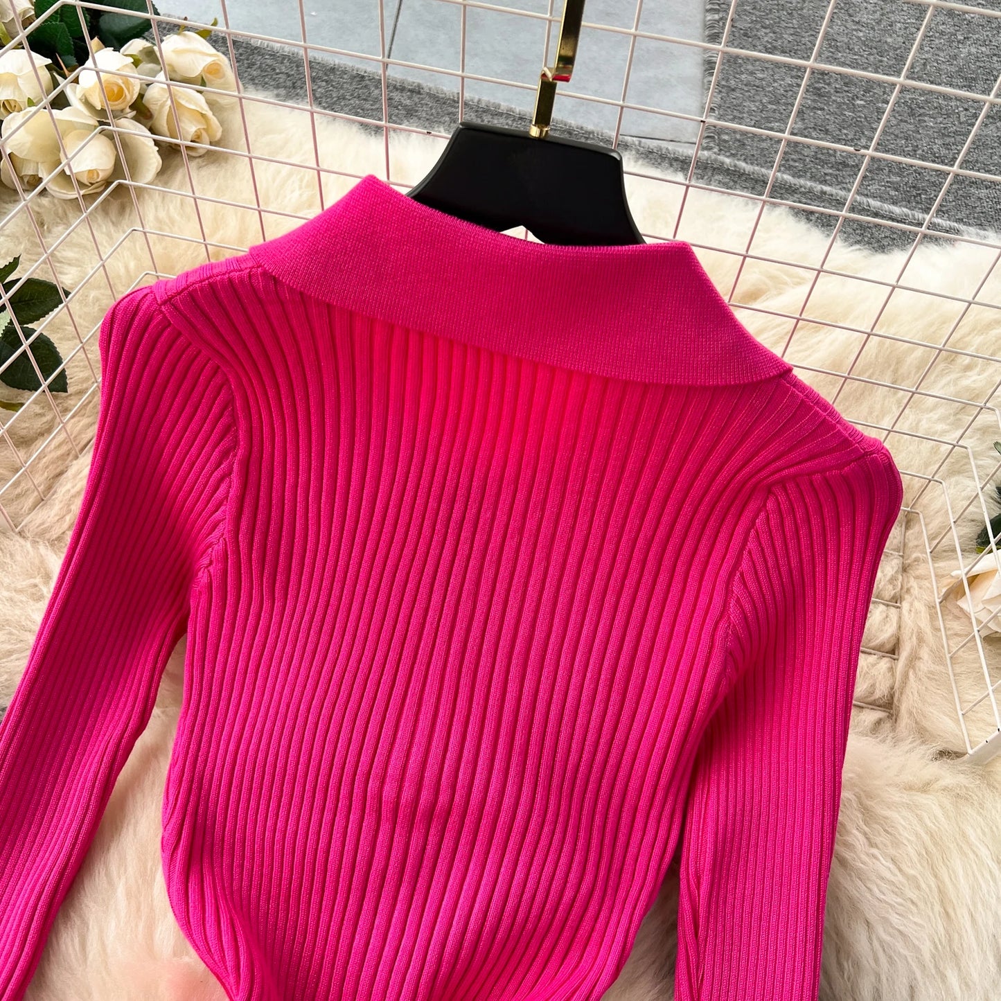Elegant Turn-down Collar Feather Long Sleeve Knit Bodycon Pencil Dress Slim Fashion Sweater Vestido Sexy Women Winter Clothing