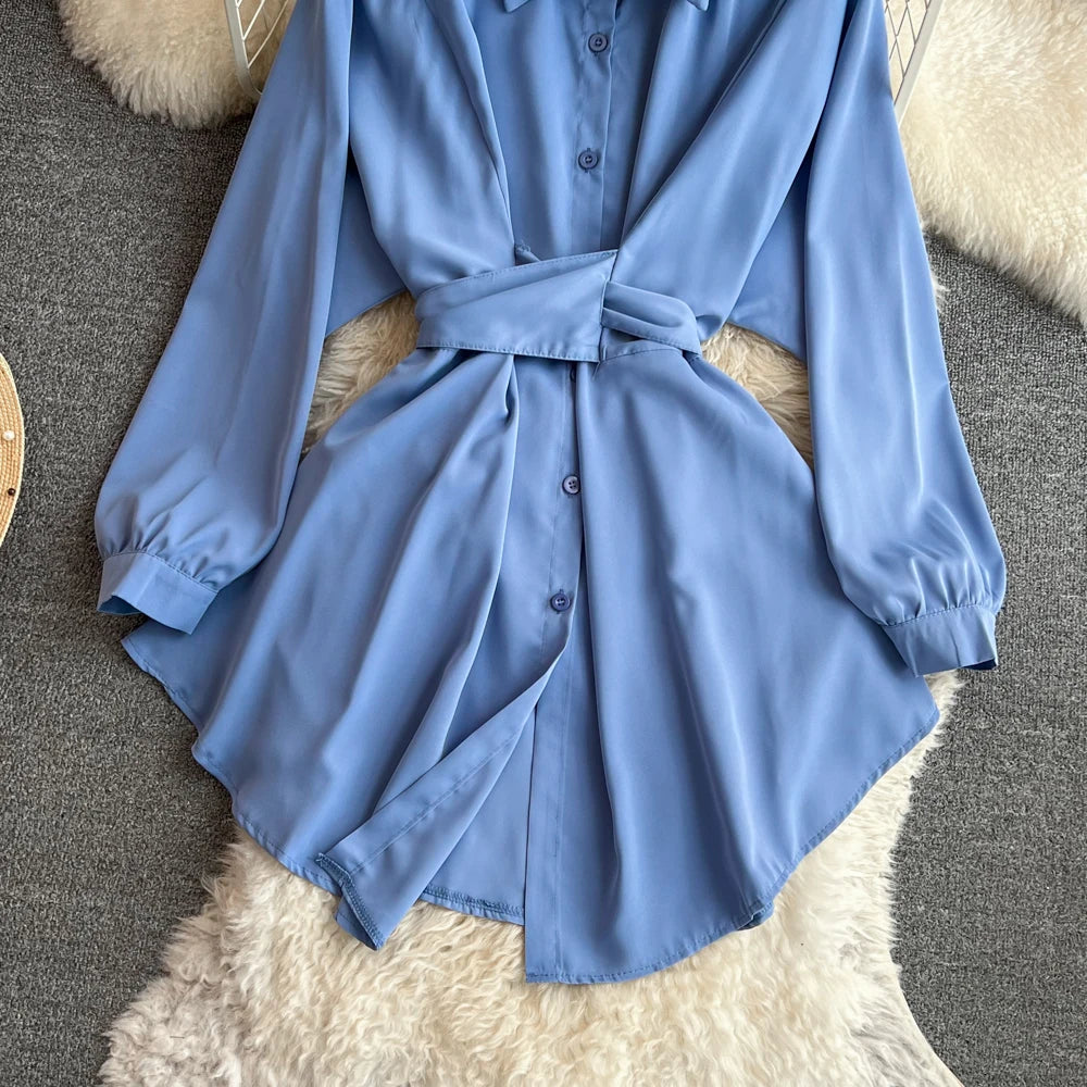 Autumn Women Elegant Casual Solid Shirts Tops Long Sleeve Vintage Party Birthday Blusas Female Chic Outerwear Blouses Clothes
