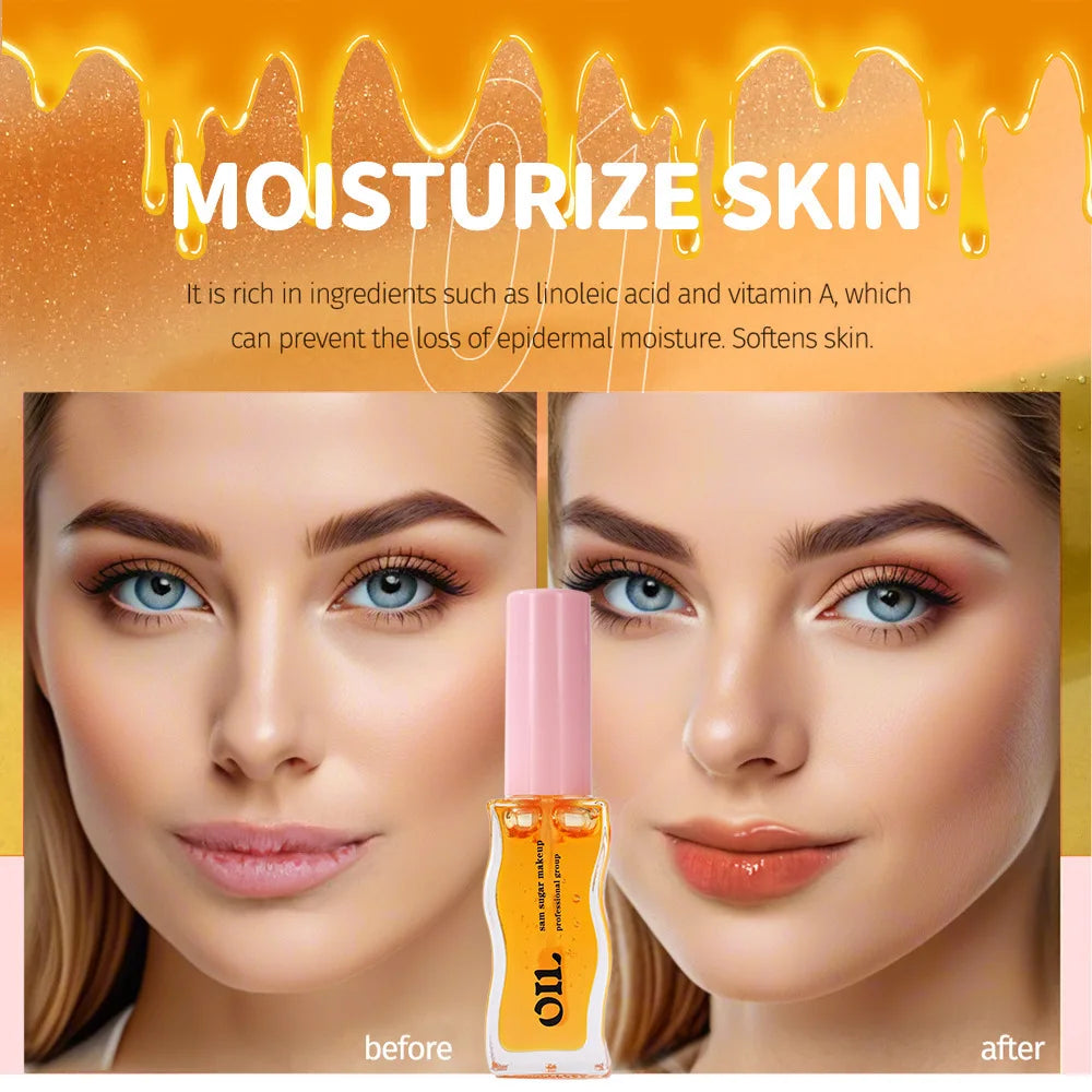 Giso Honey Infused Hydrating Lip Oil High-shine and Non-sticky finish Glowing Lips Fruit Honey Essence Lip Gloss 8ml