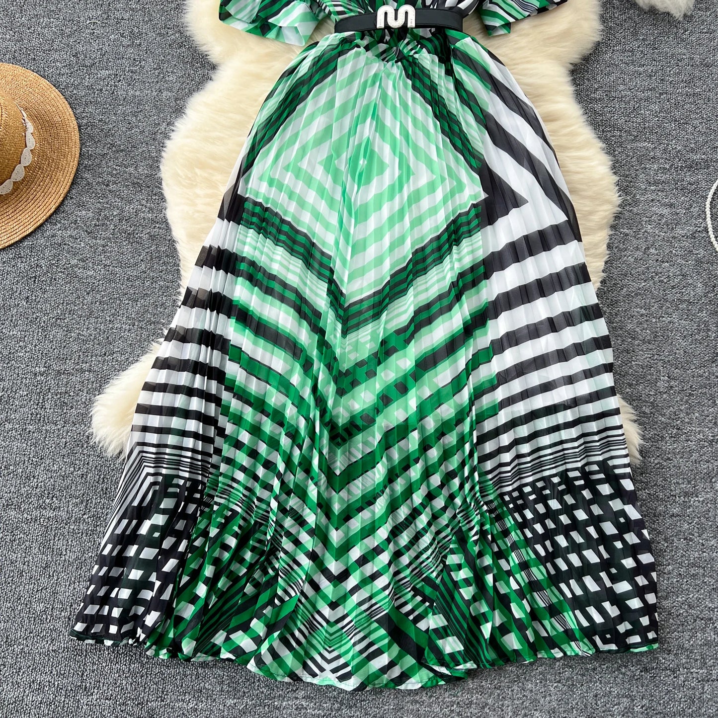 Retro Elegant summer asymmetrical print Dress sashes short Sleeve Vacation Party Women Vestidos dresses