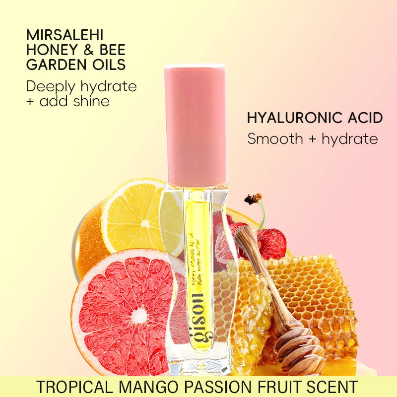 Giso Honey Infused Hydrating Lip Oil High-shine and Non-sticky finish Glowing Lips Fruit Honey Essence Lip Gloss 8ml