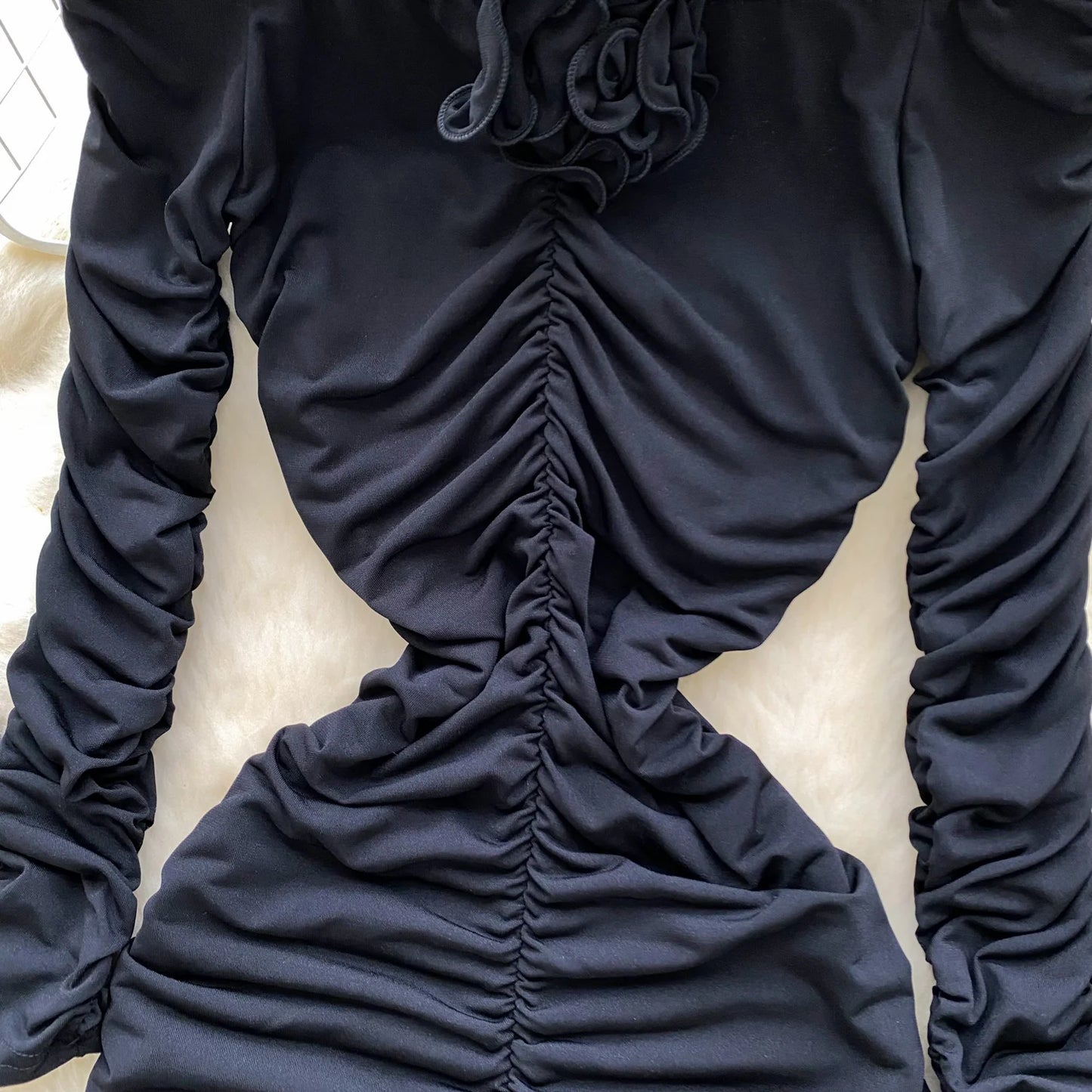 Sexy Elegant and Chic Women Pleated Mermaid Dress Strapless Bodycon Slim Evening Party Christmas Dresses Female Clothes Mujers