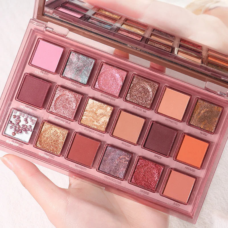 Naughty Nude Eyeshadow Palette 18 Color Highly Pigmented Makeup Palette Matte Shimmer Metallic Long Lasting Natural Color