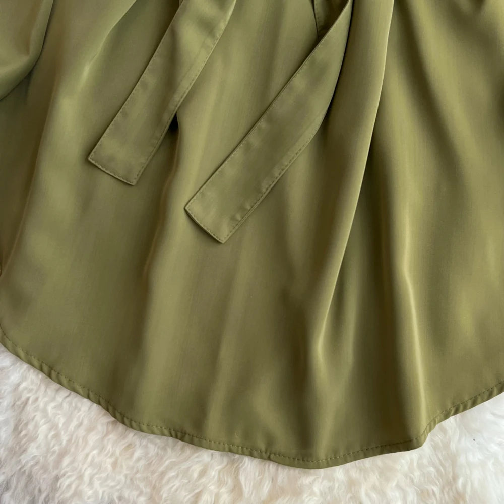 Autumn Women Elegant Casual Solid Shirts Tops Long Sleeve Vintage Party Birthday Blusas Female Chic Outerwear Blouses Clothes