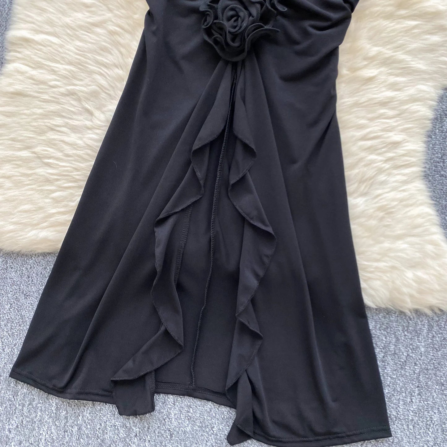Sexy Elegant and Chic Women Pleated Mermaid Dress Strapless Bodycon Slim Evening Party Christmas Dresses Female Clothes Mujers