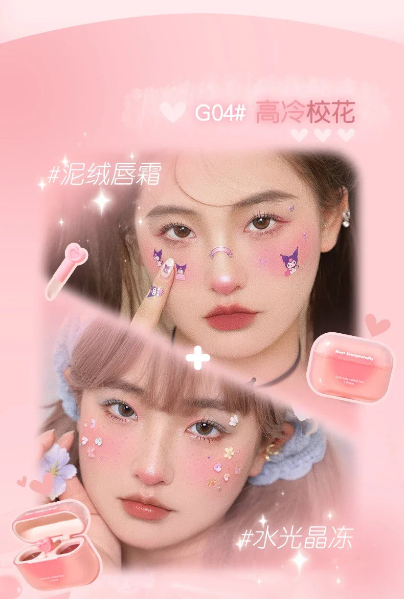 GOGO TALES Double Lip Gloss Mirror Finish Nude Color Korean Lipstick Matte, Non-Sticky Lip Mud for Long-Lasting Vegan Makeup