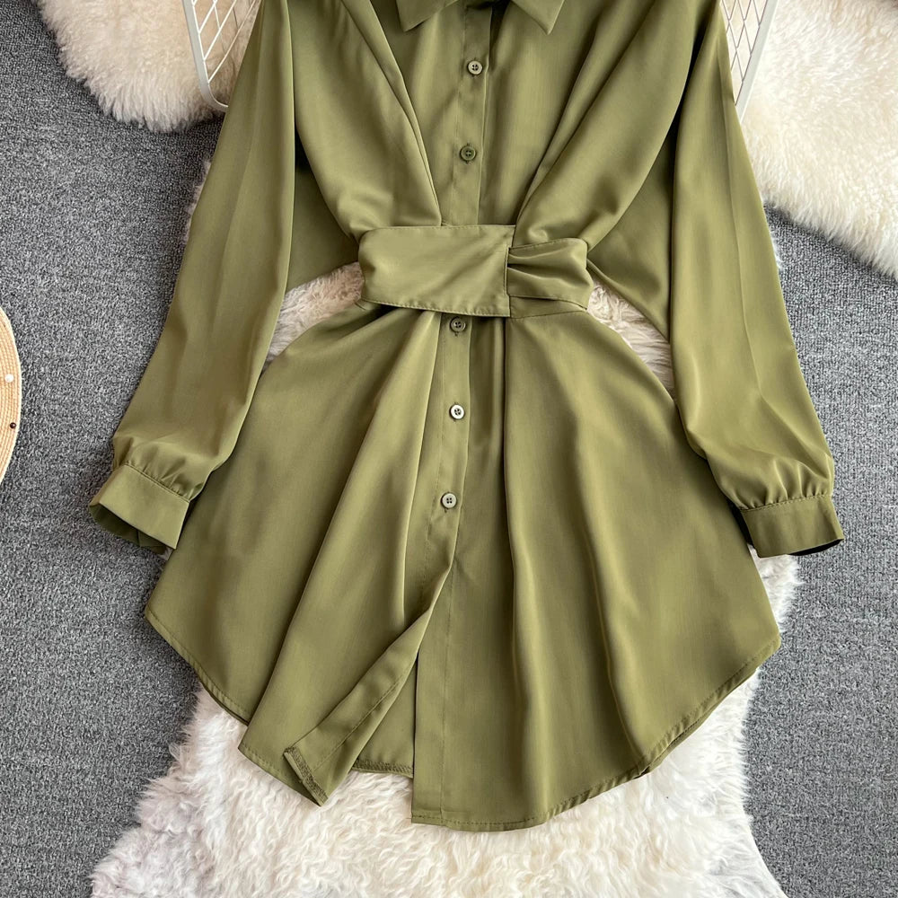 Autumn Women Elegant Casual Solid Shirts Tops Long Sleeve Vintage Party Birthday Blusas Female Chic Outerwear Blouses Clothes