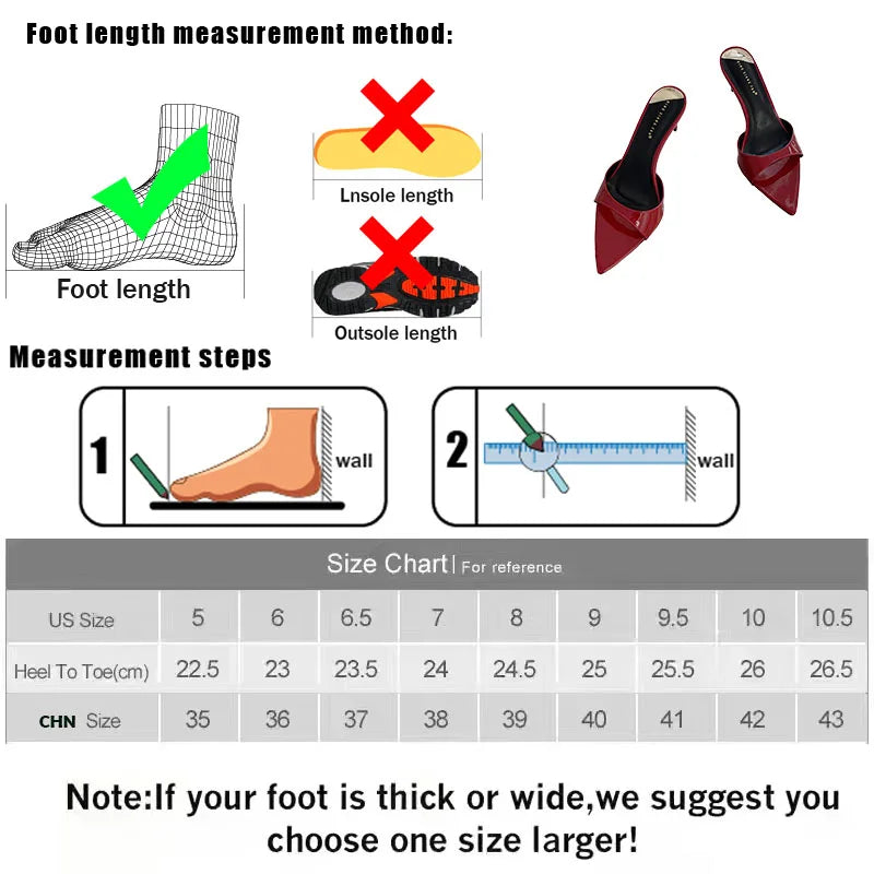 Female Red Footwear Pumps Slides Heels Shoes For Women New In 2024 Luxury Fashion Pointed Toe Ladies Thin High Heels Shoes